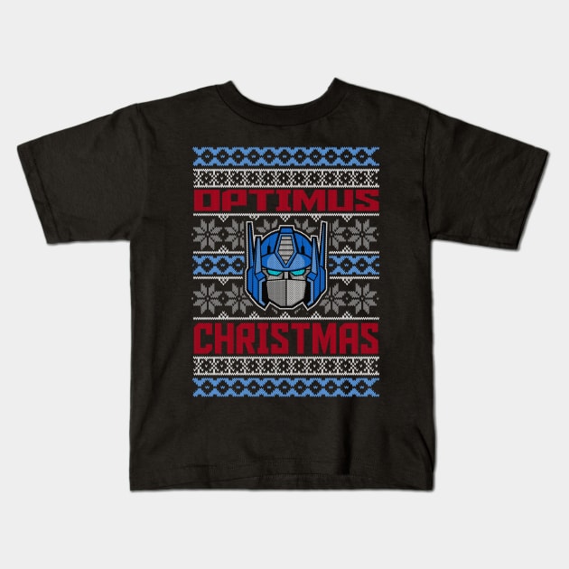 Transformers Gen 1 Optimus - Ugly Christmas sweater Kids T-Shirt by ROBZILLA